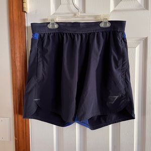 GymShark Mens Navy Running Shorts